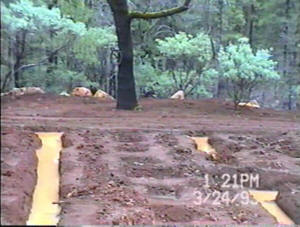 flooded foundation trenches