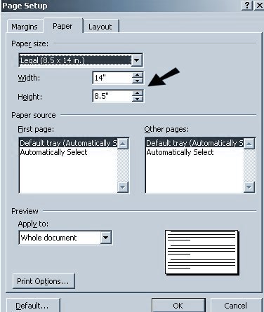 page setup 2